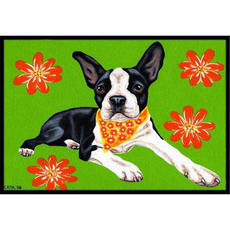 Carolines Treasures Cosmo Cutie Boston Terrier Indoor or Outdoor Mat- 24 x 36 AMB1385JMAT